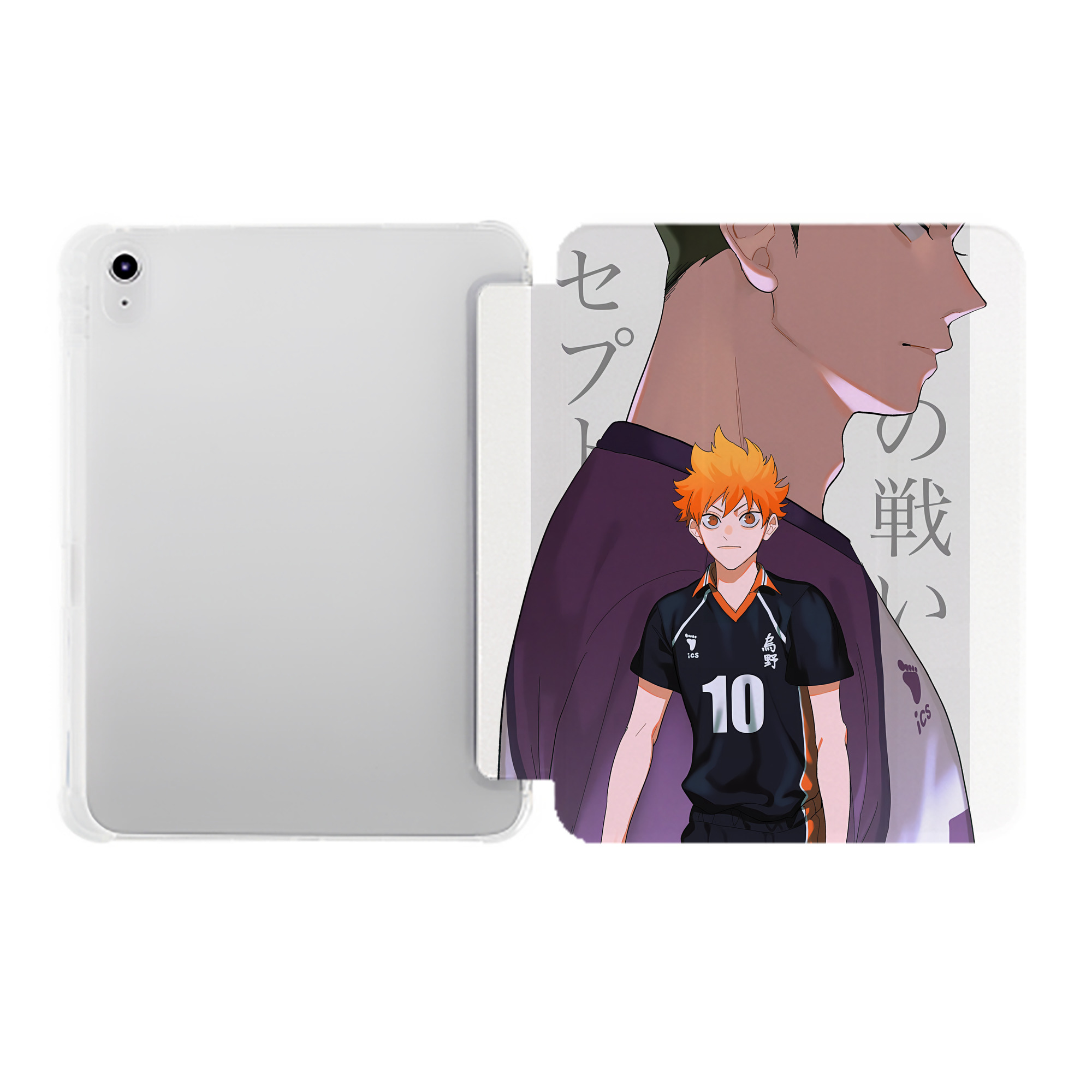 （画像用） ハイキュー!! Haikyu!! IPad ケース ペン収納付き 三つ折りスタンド PUレザー×シリコン 対応機種9.5/10.5/10.9インチ